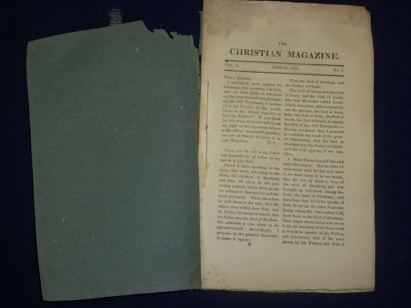 1825 MARCH & MAY THE CHRISTIAN MAGAZINE - LOT OF 2 - J 4589