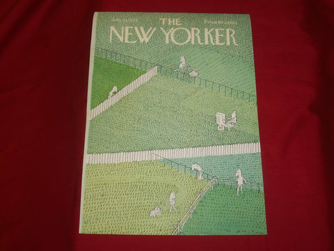 1975 JULY 21 NEW YORKER MAGAZINE FRONT COVER ONLY - GREAT ART FOR FRAMING