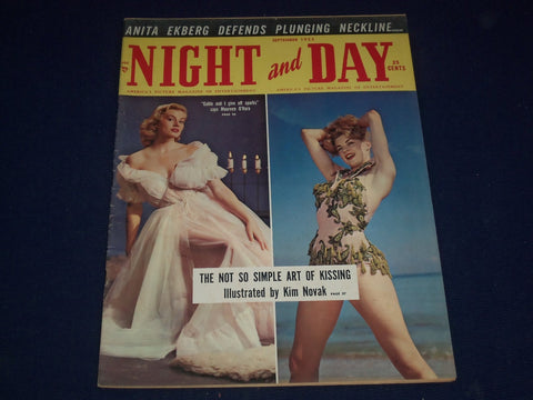 1955 SEPTEMBER NIGHT AND DAY MAGAZINE - ANITA EKBERG & ELAINE DEMING - J 1521