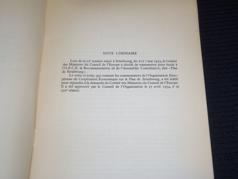 1954 MAY COMMENTAIRES SUR LE PLAN DE STRASBOURG FRENCH BULLETIN - PARIS - J 9884