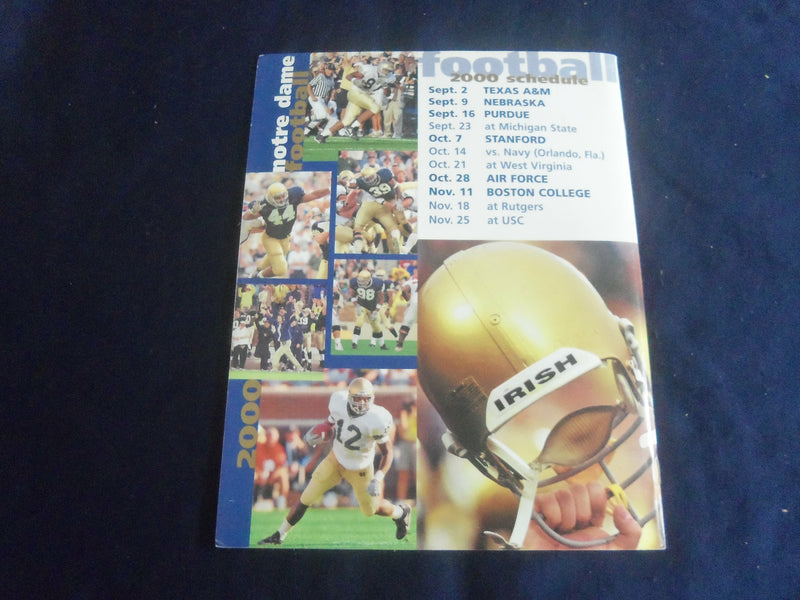 2000 SPRING UNIVERSITY OF NOTRE DAME FOOTBALL PROSPECTUS - SP 1213P