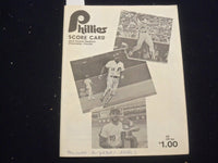 1984 PHIL. PHILLIES SPRING TRAINING SCORECARD & STUBS - MATTHEWS SIGNED - J 5865