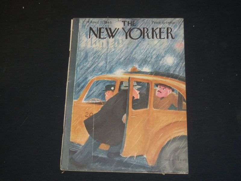 1945 APRIL 21 THE NEW YORKER MAGAZINE - ILLUSTRATED COVER - NY 115