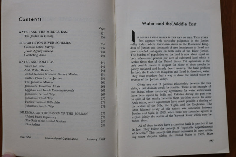 1956 JANUARY THE JORDAN RIVER VALLEY SOFTCOVER BOOK BY GEORGIANA STEVENS- K 3174