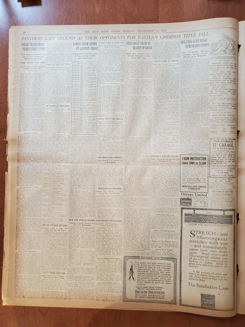 1917 NOVEMBER 12 NEW YORK TIMES - KERENSKY MOVES ON PETROGRAD - NT 8067
