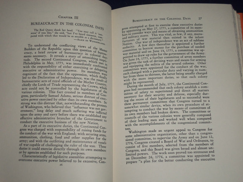 1933 OUR WONDERLAND OF BUREAUCRACY BOOK BY JAMES M. BECK - GREAT INFO. - KD 2357