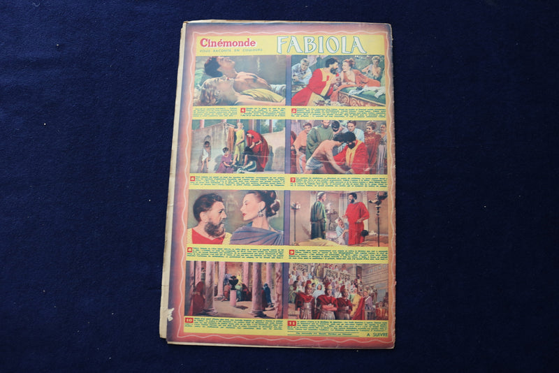 1949 MAR 14 CINEMONDE MAGAZINE - TINO ROSSI & MICHELINE FRANCEY COVER - E 23923