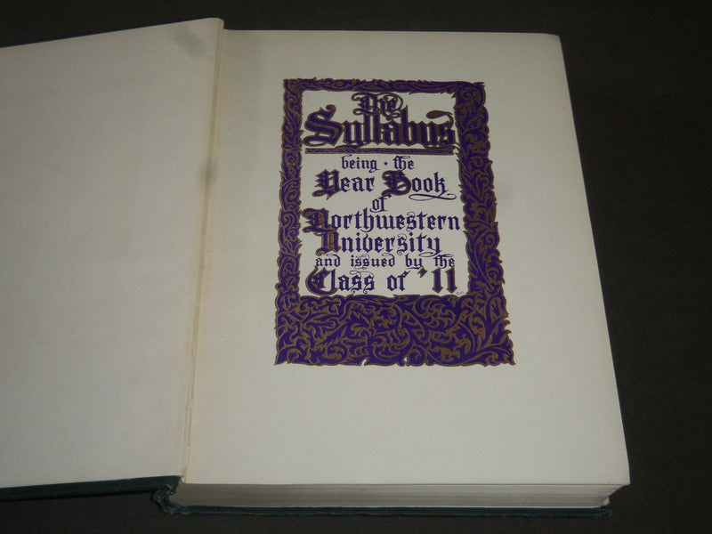 1911 THE SYLLABUS NORTHWESTERN UNIVERSITY YEARBOOK VOLUME 26 - PHOTOS - YB 1012