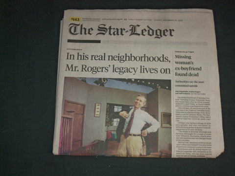 2019 NOVEMBER 24 THE STAR-LEDGER NEWSPAPER-MR. ROGERS LEGACY LIVES IN PITTSBURGH