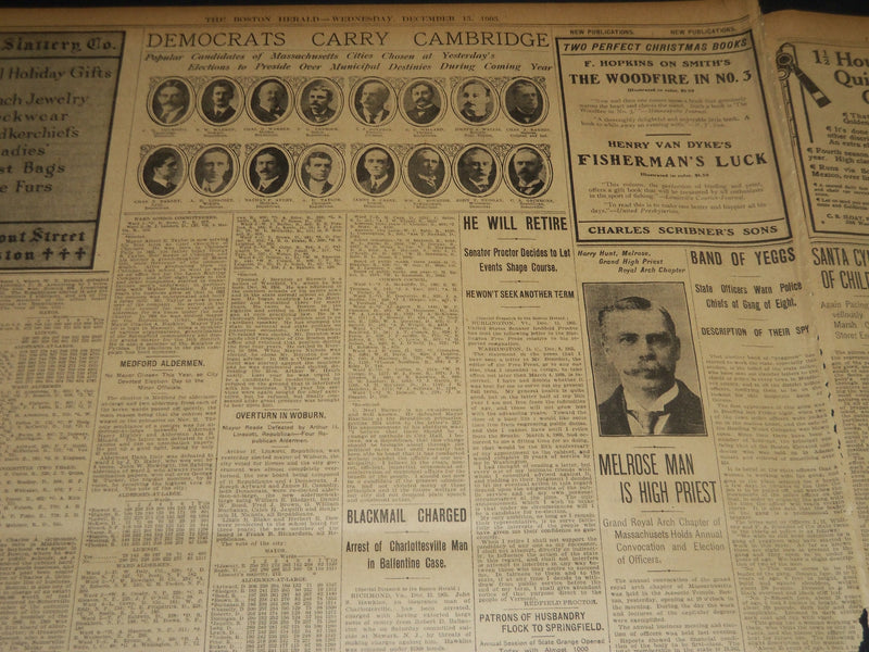1905 DEC 13 THE BOSTON HERALD - FITZGERALD WINNER BY PLURALITY 8095 - BH 271