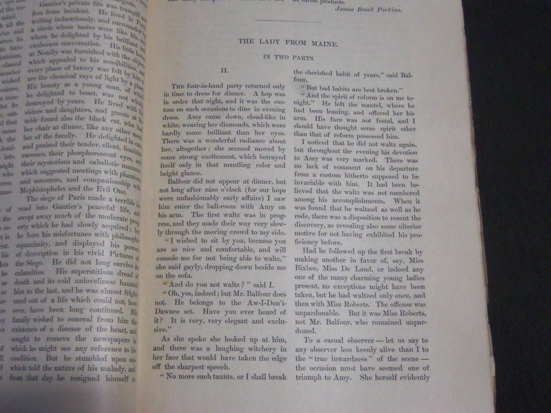 1886-1887 THE ATLANTIC MONTHLY MAGAZINE LOT OF 7 - STORIES & ARTICLES - WR 341A