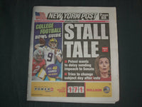 2019 DECEMBER 20 NEW YORK POST NEWSPAPER-PELOSI DELAYS SENDING IMPEACH TO SENATE