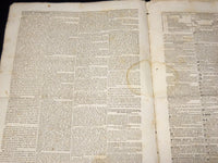 1835-1836 DAILY EVENING TRANSCRIPT NEWSPAPER LOT OF 2 - BOSTON - K 76