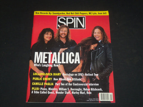 1991 OCTOBER SPIN MAGAZINE - METALLICA COVER - GREAT PHOTOS - SP 4165