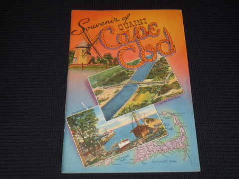 1950'S SOUVENIR OF QUAINT CAPE COD VIEW BOOK - GREAT PHOTOS - J 7904