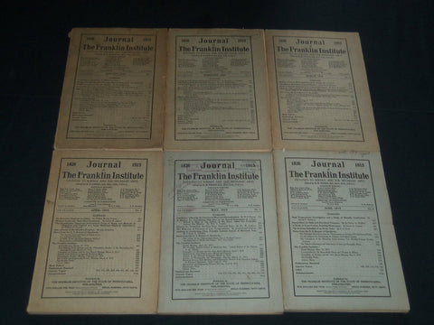 1915 JOURNAL OF THE FRANKLIN INSTITUTE MAGAZINE LOT OF 12 - COMPLETE YR - WR 184