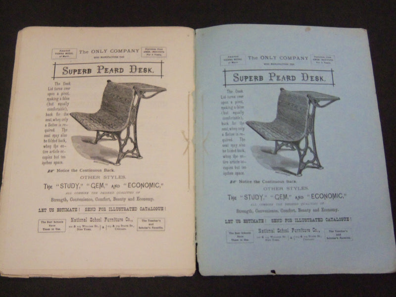 1874-1875 NATIONAL TEACHER'S MONTHLY MAGAZINE LOT OF 4 ISSUES - WR 438
