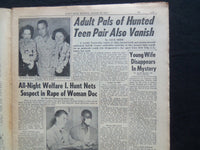 1954 AUGUST 30 NY DAILY NEWS - HUNT MEN IN MYSTERY OF MISSING TEENS - NP 2497
