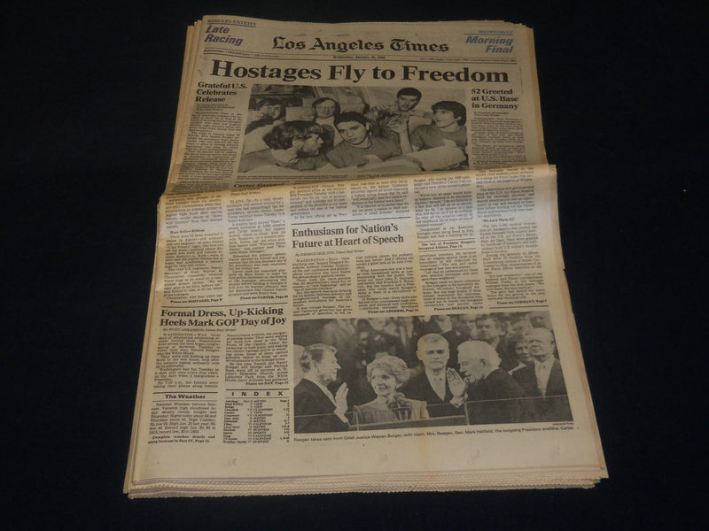 1981 JANUARY 21 LOS ANGELES TIMES NEWSPAPER - FLY TO FREEDOM - NP 4910