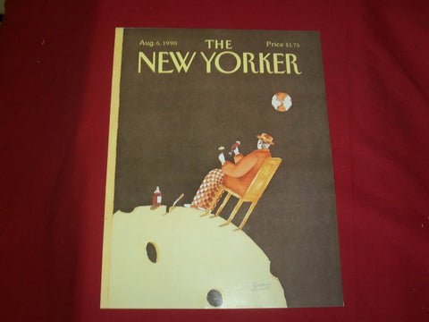 1990 AUGUST 6 NEW YORKER MAGAZINE FRONT COVER ONLY - GREAT ART FOR FRAMING