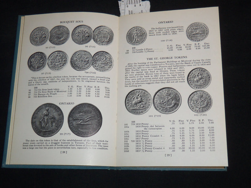 1967 STANDARD CATALOGUE OF CANADIAN COINS TOKENS PAPER - 15TH EDITION - KD 4351K