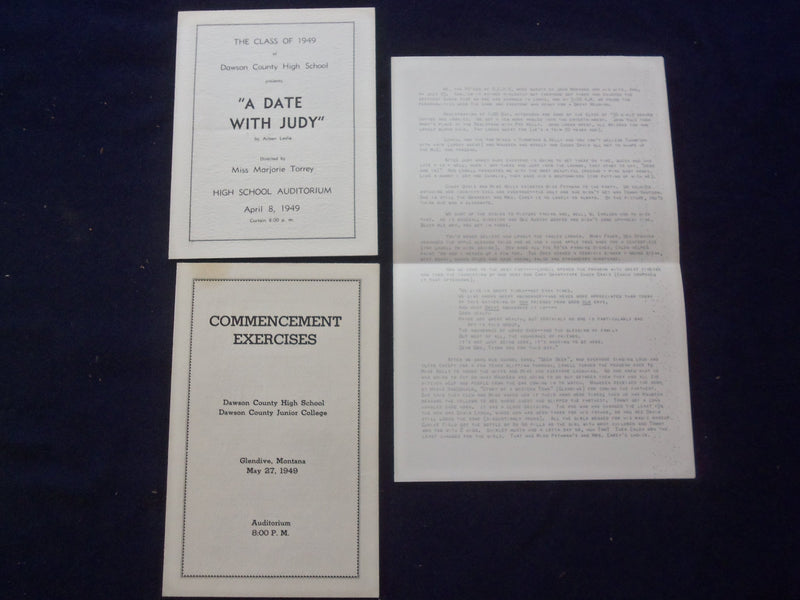 1949 THE DAWSONIAN DAWSON COUNTY HIGH SCHOOL YEARBOOK-GLENDIVE, MONTANA- YB 3128