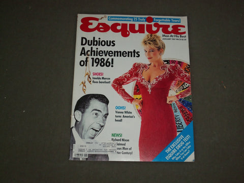 1987 JANUARY ESQUIRE MAGAZINE - DUBIOUS ACHIEVEMENTS OF 1986 - B 4338