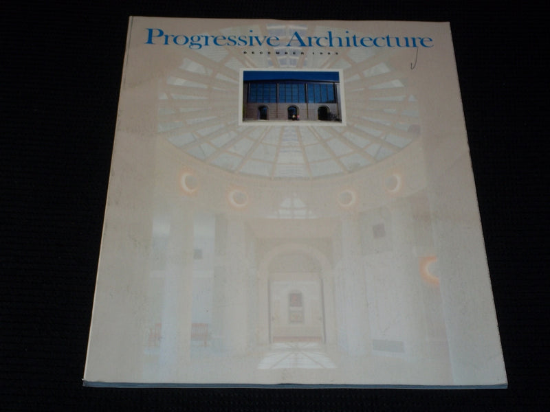 1985 DECEMBER PROGRESSIVE ARCHITECTURE MAGAZINE - BEEBY COVER - E 4126