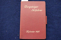 1927 BERGSTEIGER SKIFAHRER KALENDER - GERMAN TEXT - K 1504