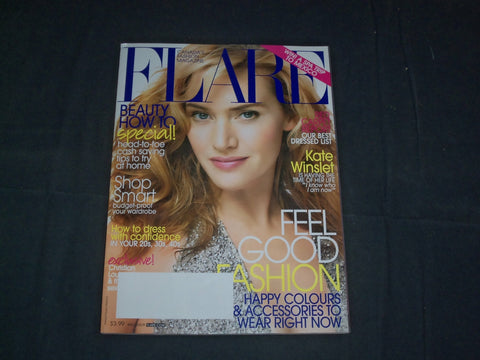 2009 MAY FLARE MAGAZINE - CANADA - KATE WINSLET COVER - FASHION - B 5857