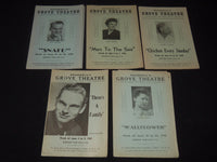 1945 NUANGOLA'S GROVE THEATRE PROGRAMS LOT OF 5 - NUANGOLA, PA - K 709