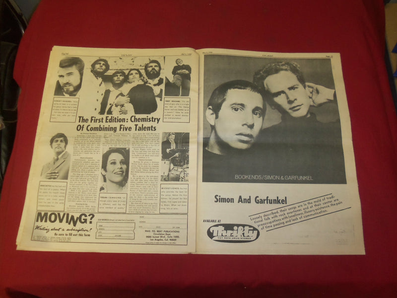 1968 MAY 4 THE BEAT NEWSPAPER -RASCALS-SIMON & GARFUNKEL-PHOTOS/ARTICLES-NP 3930