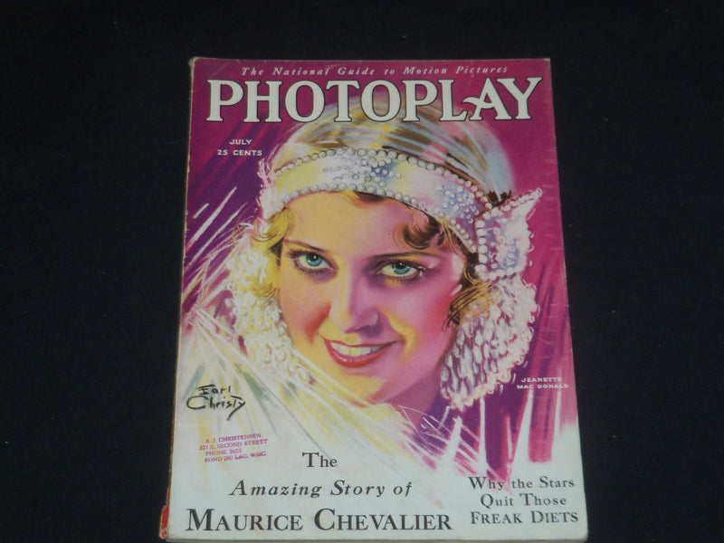 1930 JULY PHOTOPLAY MAGAZINE - JEANETTE MACDONALD COVER - SP 4480