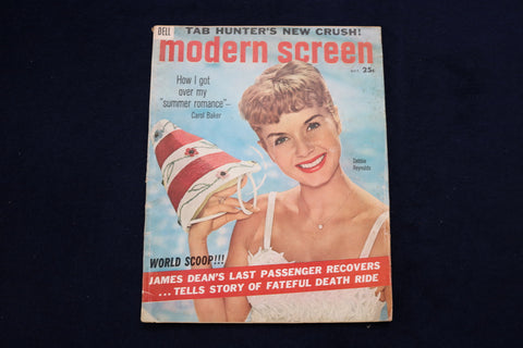 1957 OCTOBER MODERN SCREEN MAGAZINE - DEBBIE REYNOLDS COVER - E 12772