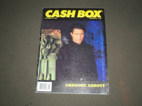 1986 DECEMBER 13 CASHBOX MAGAZINE - GREGORY ABBOTT COVER - SP 3526