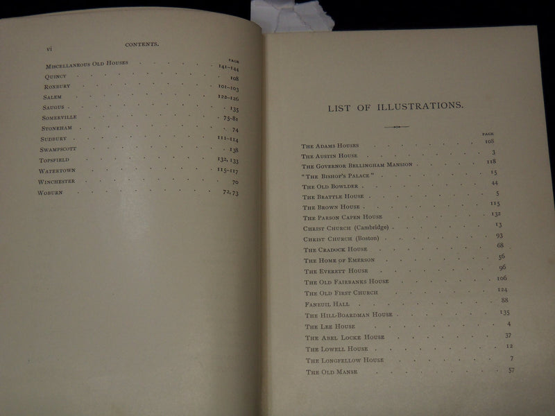 1897 HISTORIC HOUSES AND SPOTS IN CAMBRIDGE MASS. BOOK BY J. W. FREESE - K 2102