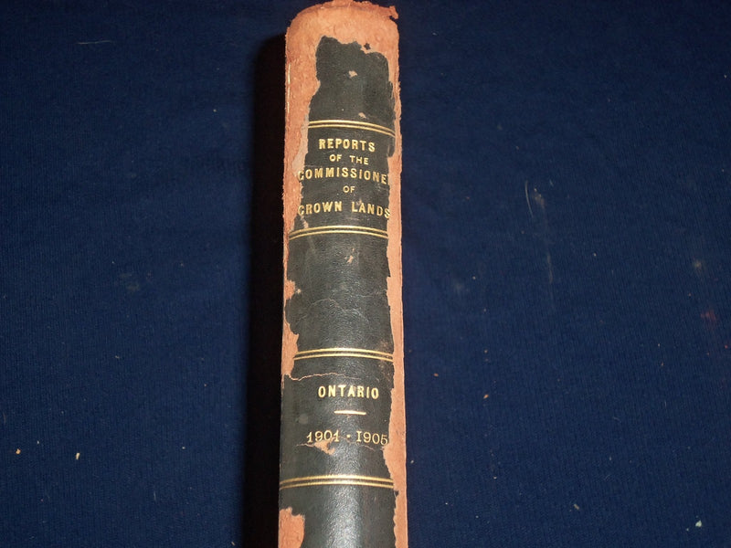1902 REPORT OF THE COMMISSIONER OF CROWN LANDS PROVINCE OF ONTARIO - KD 2650