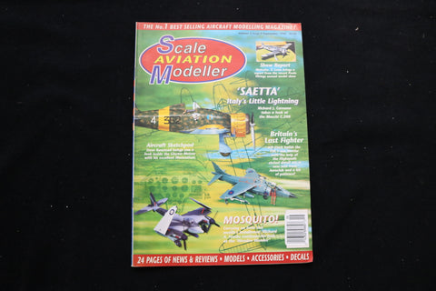 1996 SEPTEMBER SCALE AVIATION MODELLER MAGAZINE - SAETTA COVER - SP 3745A