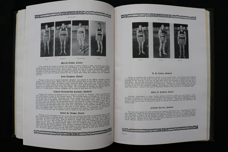 1919 THE HAWKEYE UNIVERSITY OF IOWA YEARBOOK - IOWA CITY, IOWA - YB 3536