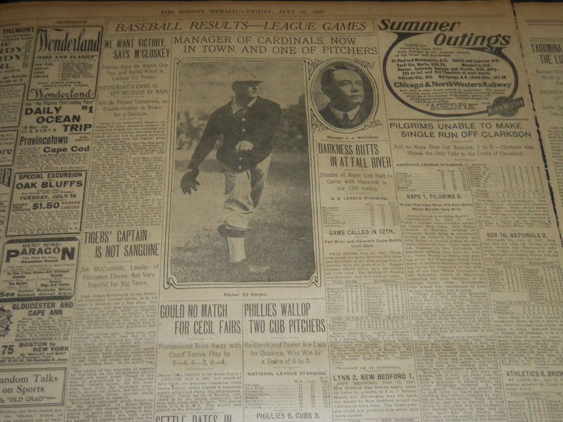 1907 JULY 12 THE BOSTON HERALD - ESSEX CLUB OUTING YESTERDAY - BH 252