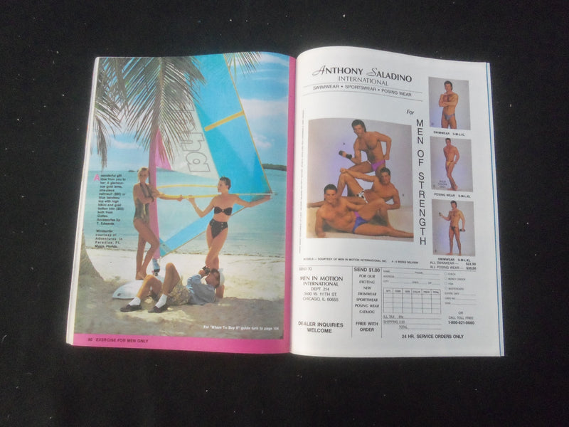 1988 JANUARY EXERCISE FOR MEN ONLY MAGAZINE - GREG LOUGANIS WORKOUT - SP 1522K