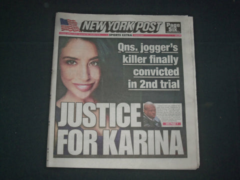 2019 APRIL 2 NEW YORK POST NEWSPAPER- JUSTICE FOR QUEEN'S JOGGER KATRINA VETRANO