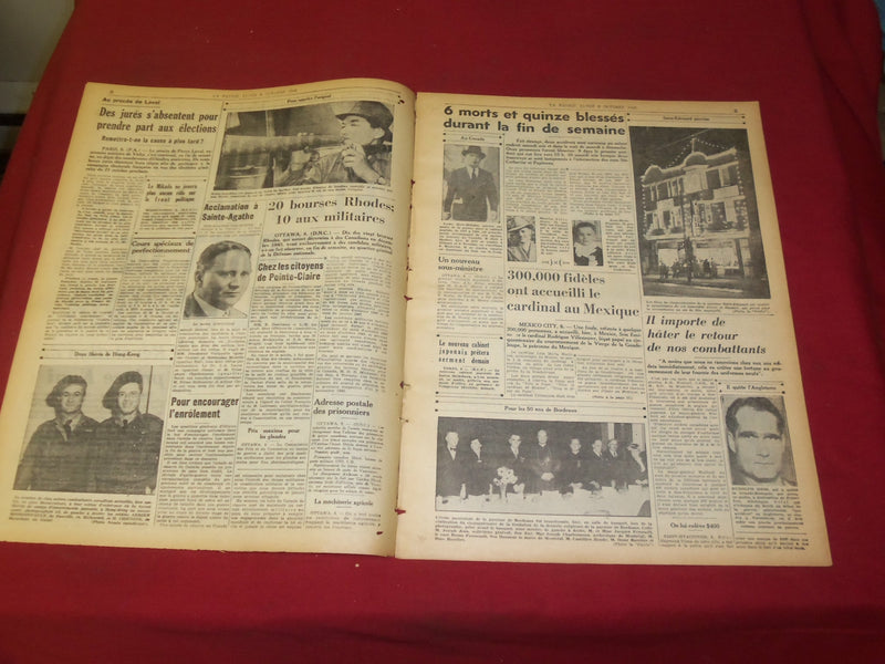 1945 OCT 8 LA PATRIE NEWSPAPER-FRENCH -HIROHITO LE SECRET DE PEARL HARBOR-FR1926