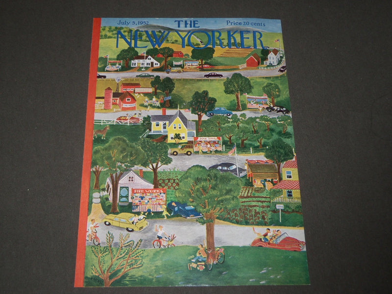 1952 JULY 5 NEW YORKER MAGAZINE FRONT COVER ONLY - GREAT ART FOR FRAMING