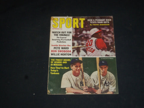 1965 SEPTEMBER SPORT MAGAZINE - F. ROBINSON, GEHRIG & DIMAGGIO COVER - SP 8515