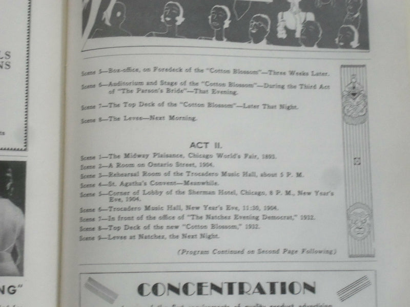 1932 OCTOBER 3 PLAYBILL PROGRAM - SHOW BOAT - HELEN MORGAN - J 6469