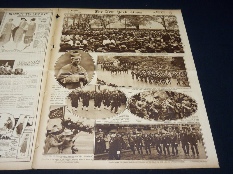 1918 JUNE NEW YORK TIMES PICTURE SECTION NO. 7 & 8 - RALPH DE PALMA - NT 8823
