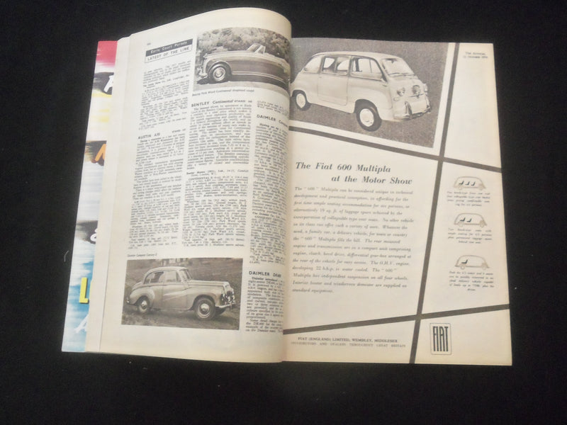1956 OCTOBER 12 THE AUTOCAR MAGAZINE - LONDON SHOW GUIDE - BRITISH - J 7836