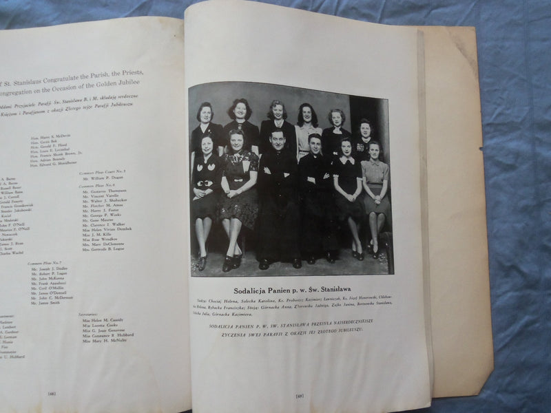1941 ST. STANISLAUS PARISH YEARBOOK - PHILADELPHIA, PA - POLISH TEXT - YB 3395