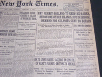 1920 FEBRUARY 5 NEW YORK TIMES - MAY PERMIT HOLLAND TO KEEP EX-KAISER - NT 6790